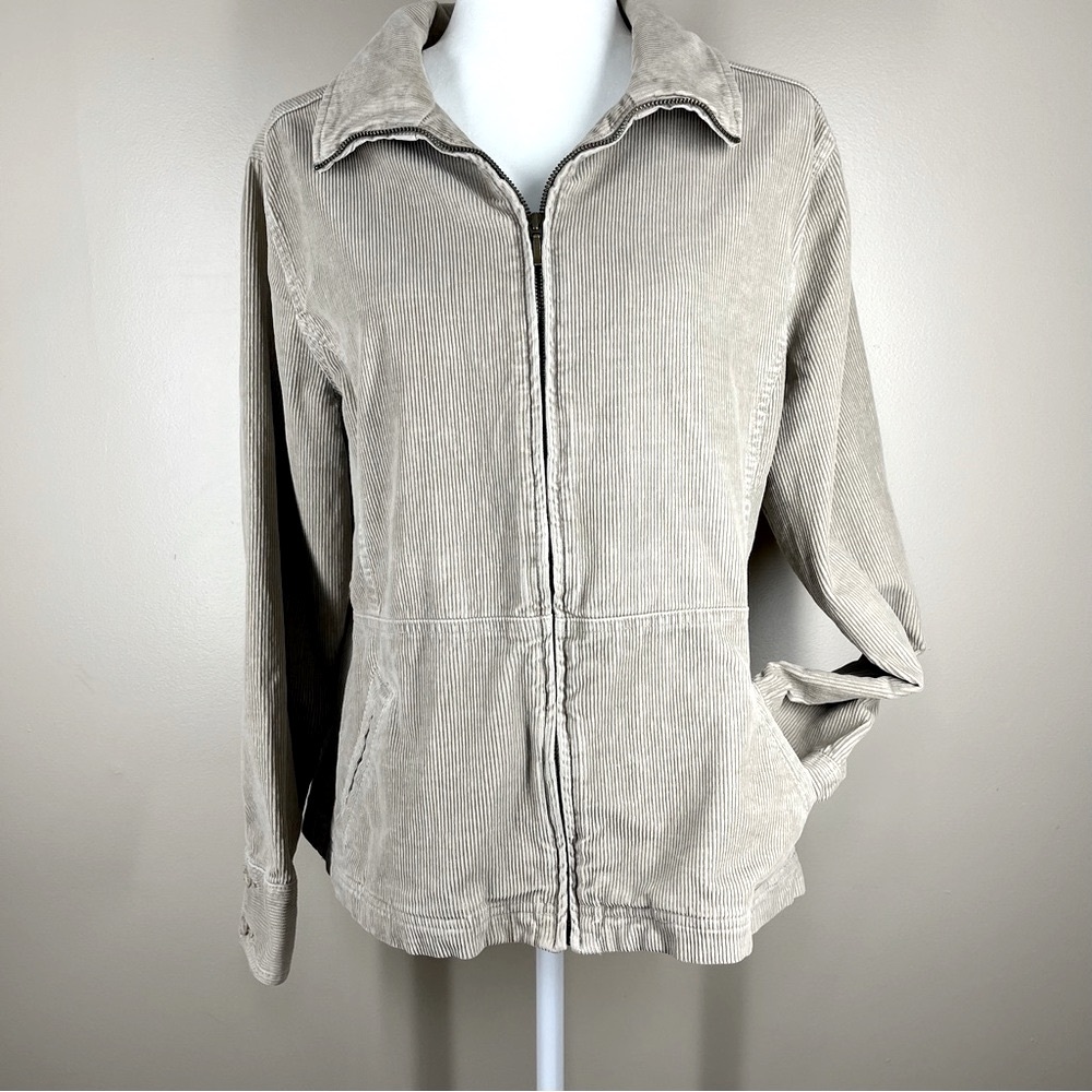 Sonoma Women's Corduroy Zip Up Jacket Blazer Sizee Large
